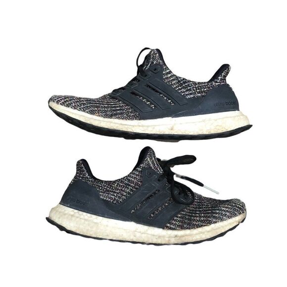 RARE 2018 Adidas Ultra Boost 3.0 Black Carbon Ash Silver Size 8 - Picture 2 of 16